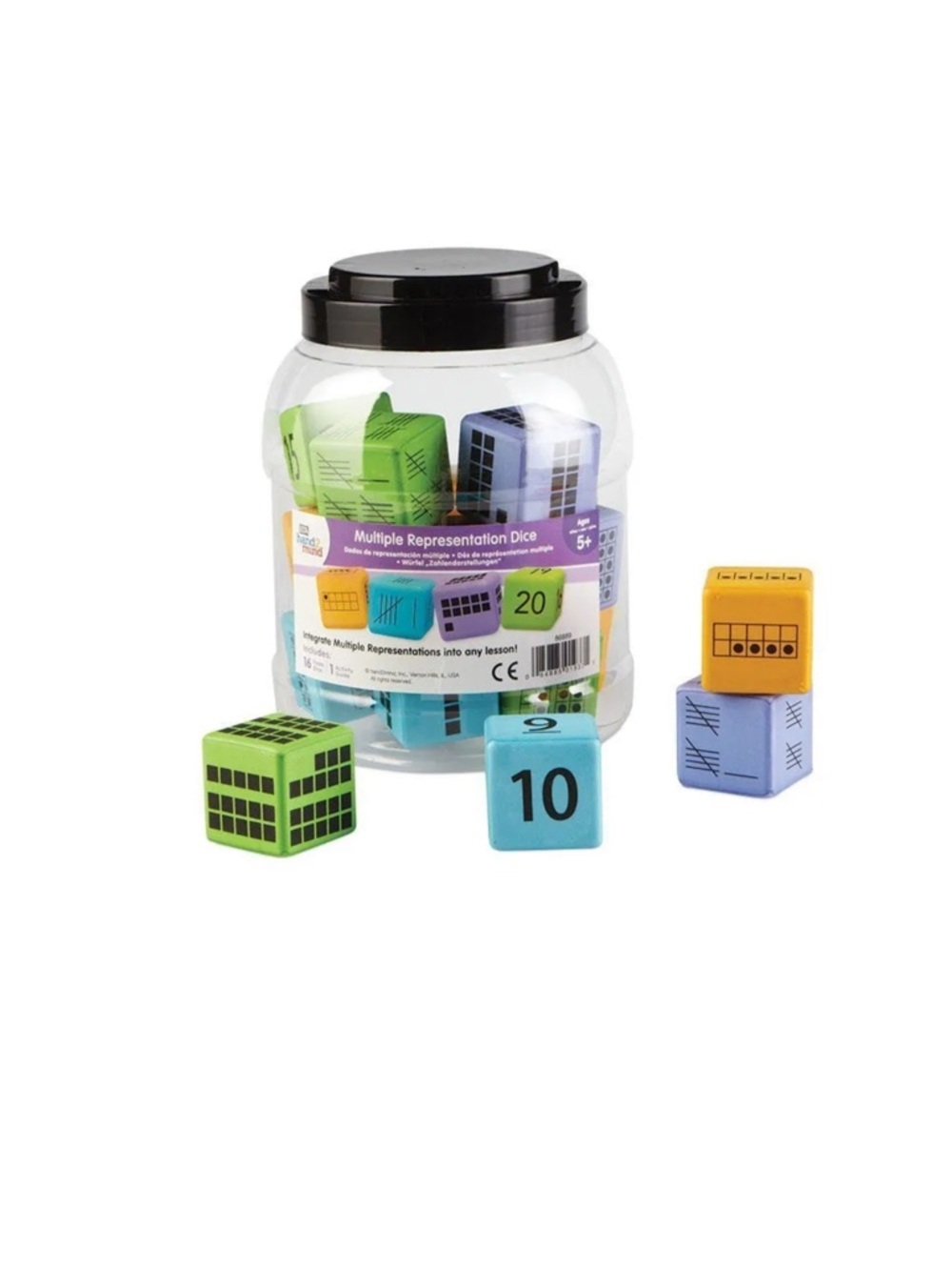 Hand2Mind Multiple Representation Foam Number Dice